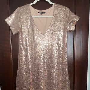 Lulu's NYE gold dress